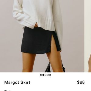Reformation mini skirt with slit